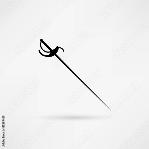 fencing icon, vector design