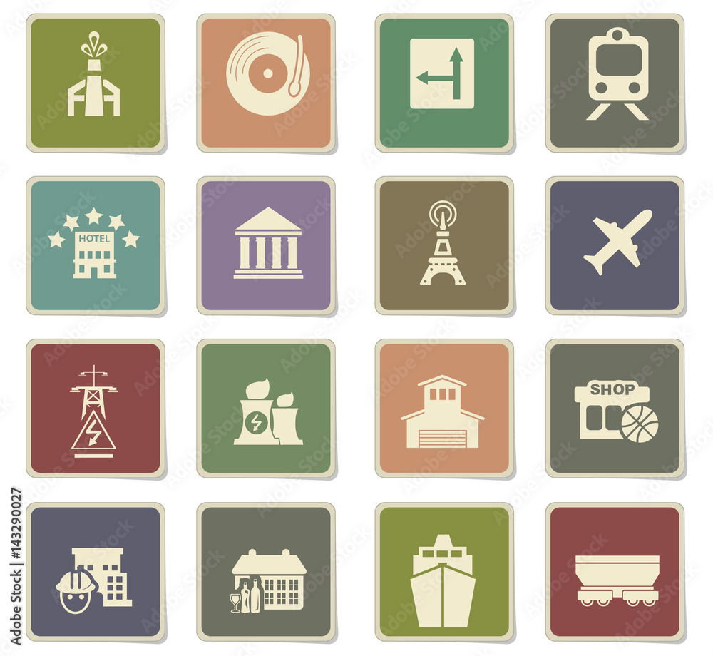 infrastructure icon set infrastructure icon set