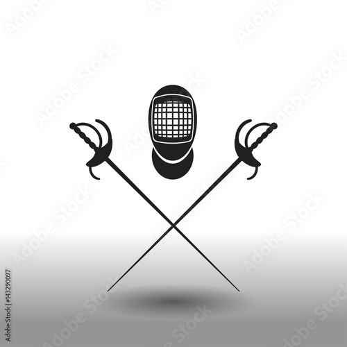 fencing icon, vector design