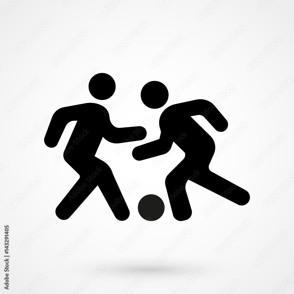 Soccer Playing icon vector Soccer Playing icon vector