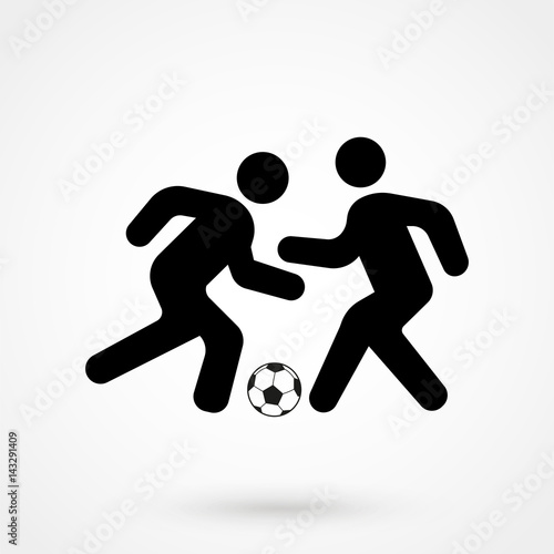 Soccer Playing icon vector