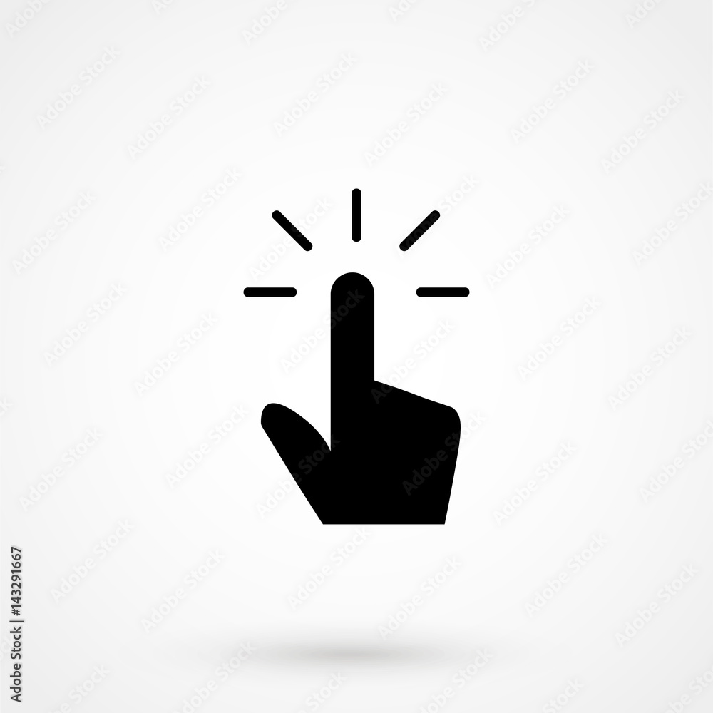 click icon stock vector illustration flat design click icon stock vector illustration flat design