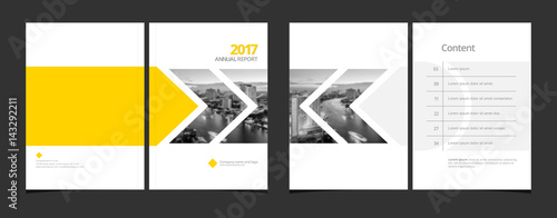 Cover design and content page template for corporate business annual report or catalog, magazine, flyer, booklet, brochure. A4 cover vector EPS-10 sample image with Gradient Mesh.
