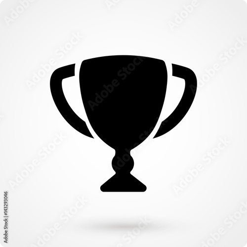 Winner trophy cup icon. Sport competition silhouette symbol. Vector illustration.
