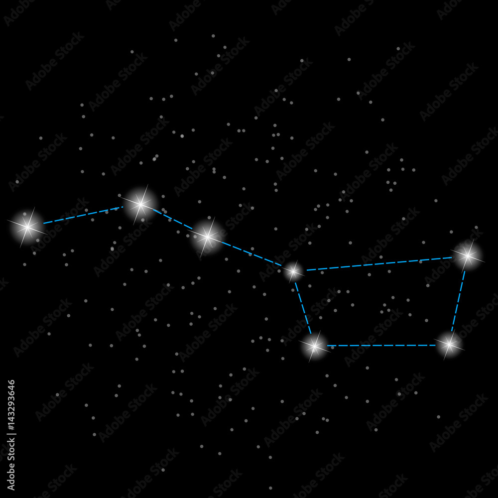 Fototapeta premium konstelacja wielkiego wozu. grafika wektorowa konstelacji