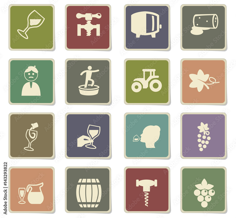 vineyard icon set vineyard icon set