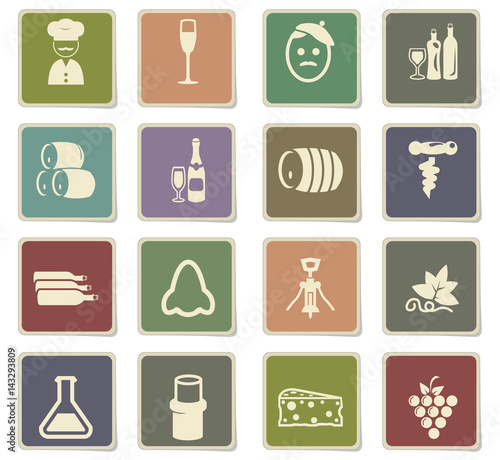 vineyard icon set