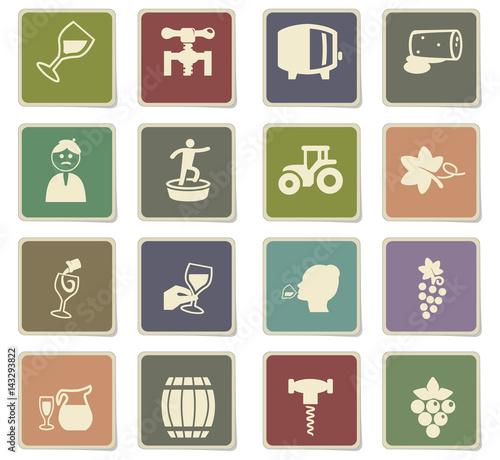 vineyard icon set