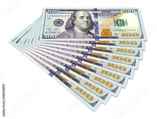 Dollars. Image with clipping path