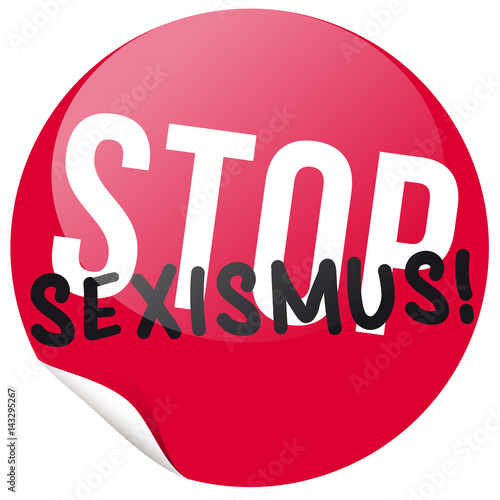 Stop Sexismus Aufkleber Button