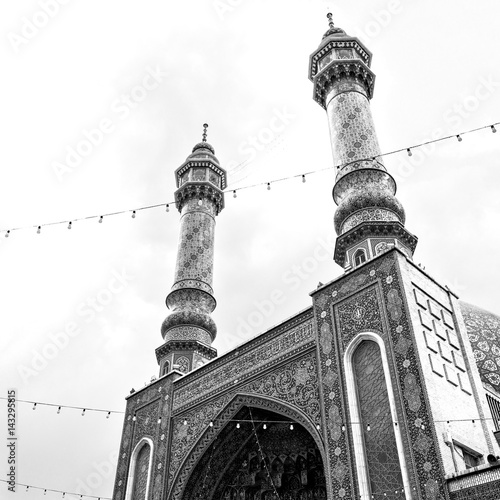 in iran  and old antique mosque    minaret photo