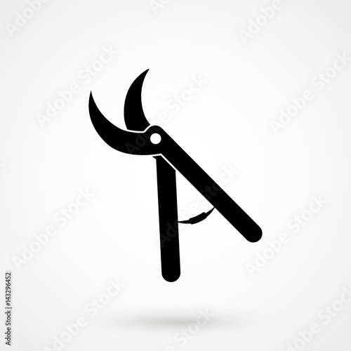 Secateurs vector icon isolated photo