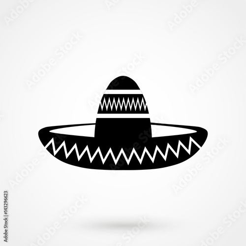 Sombrero Mexican hat flat icon for apps and websites