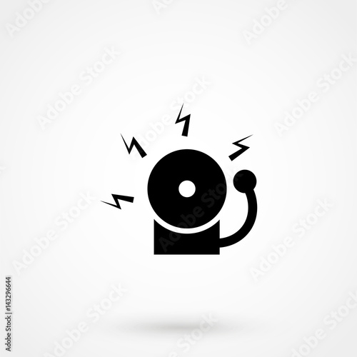 Alarm bell icon. Simple illustration.