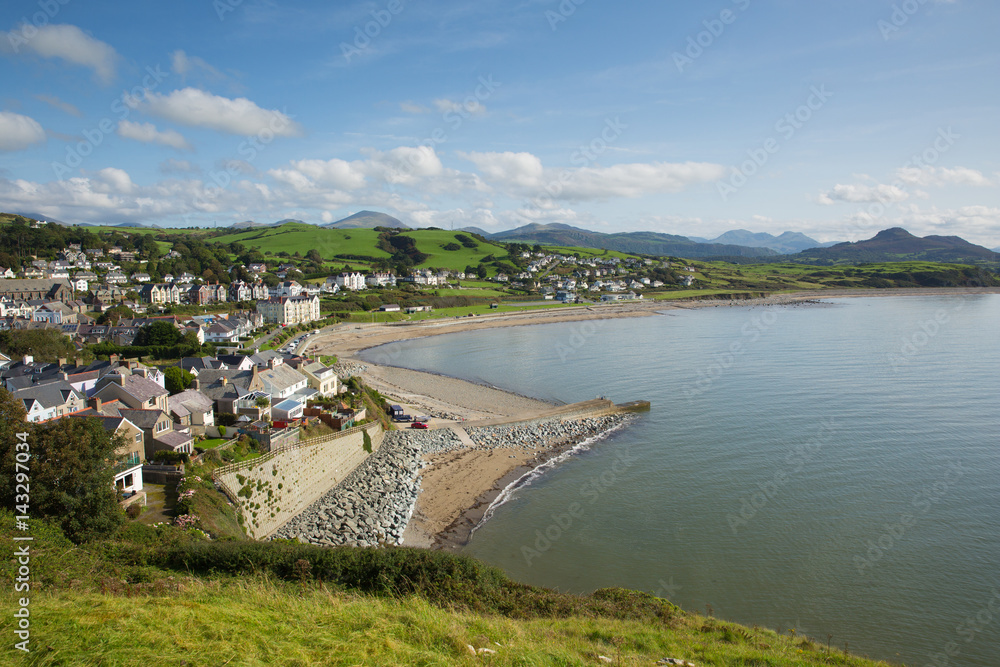 Criccieth Wales UK located south of Caernarfon in summer with blue sky on a beautiful day Criccieth Wales UK located south of Caernarfon in summer with blue sky on a beautiful day