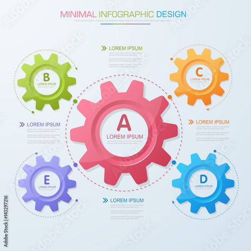 Infographic Elements with business icon on full color background  process or steps and options workflow diagrams,vector design element eps10 illustration