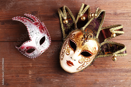 two carnival masks