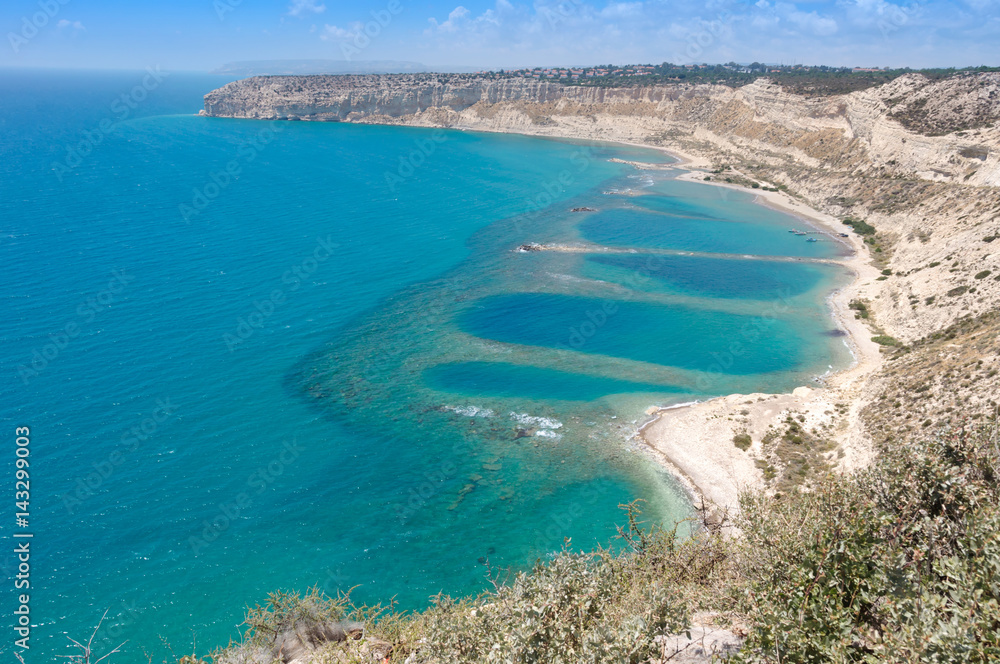 Beautiful Mediterranean Sea landscape in Cyprus