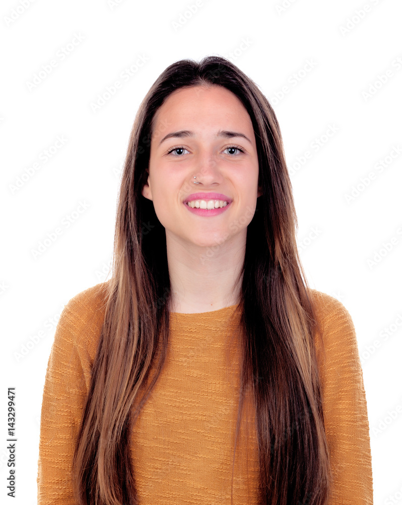 Happy teenger girl with sixteen years old looking at camera Happy teenger girl with sixteen years old looking at camera