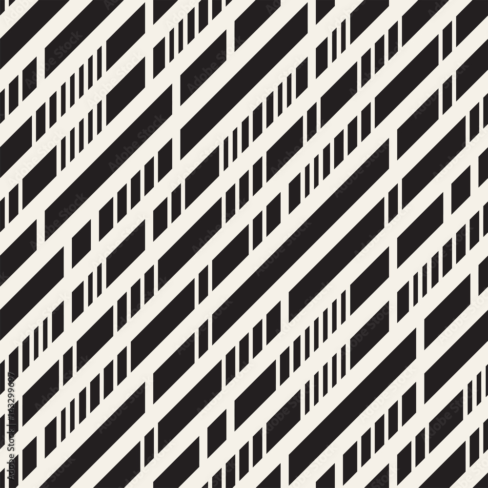 Black and White Dashed Lines Pattern. Modern Abstract Vector Seamless Background Black and White Dashed Lines Pattern. Modern Abstract Vector Seamless Background