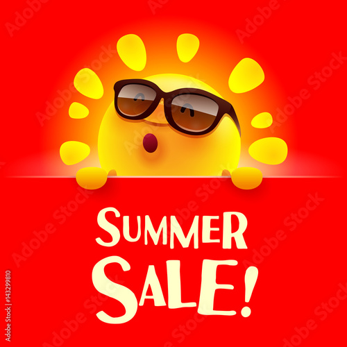 Summer Sale! Summer sun with big sign