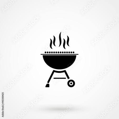 grill icon symbol design BBQ sign illustration.