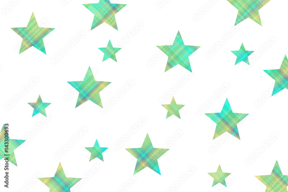 White background with cyan and vanilla checkered stars White background with cyan and vanilla checkered stars