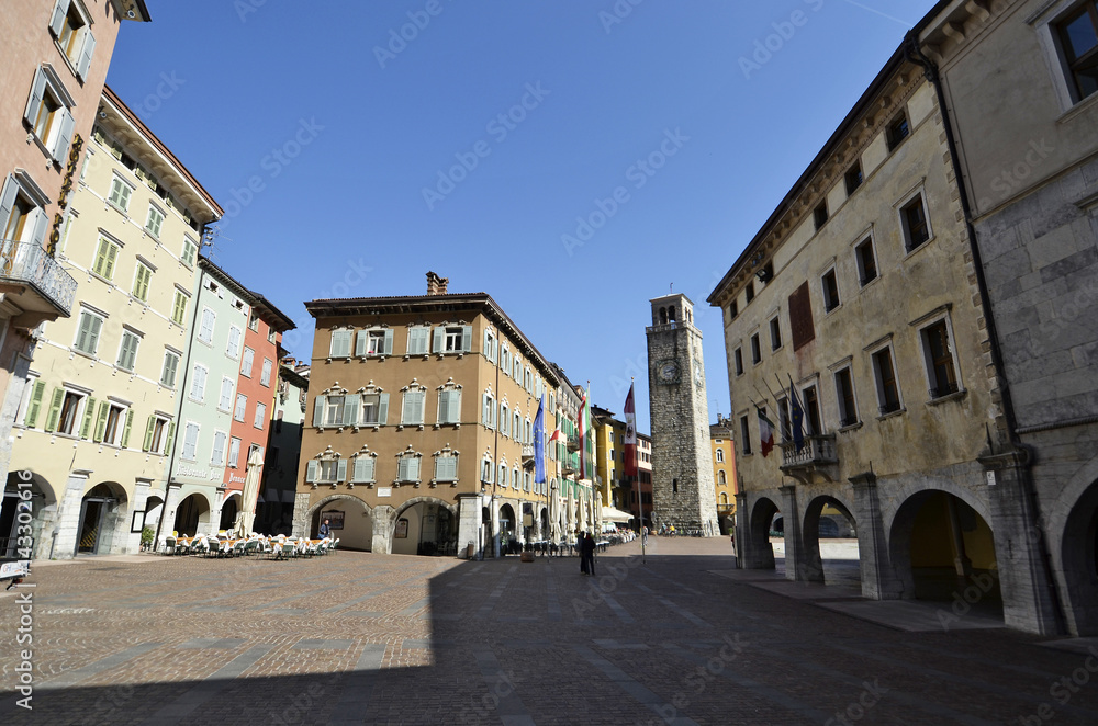 Riva del Garda Piazza III November and Apponale tower