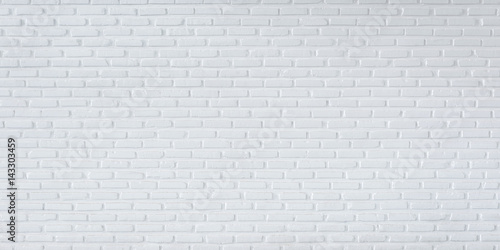 Pattern of white brick wall for background and textured, Seamless white brick wall background © peangdao