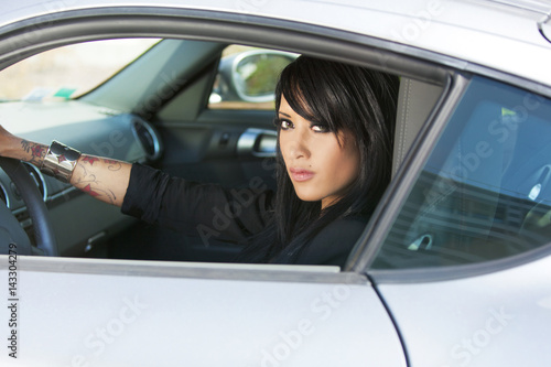 Woman in the car