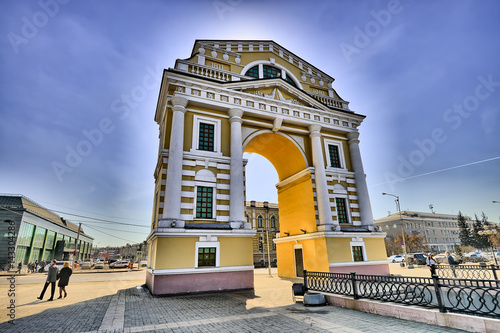 Московские Триумфальные ворота в Иркутске, HDR
