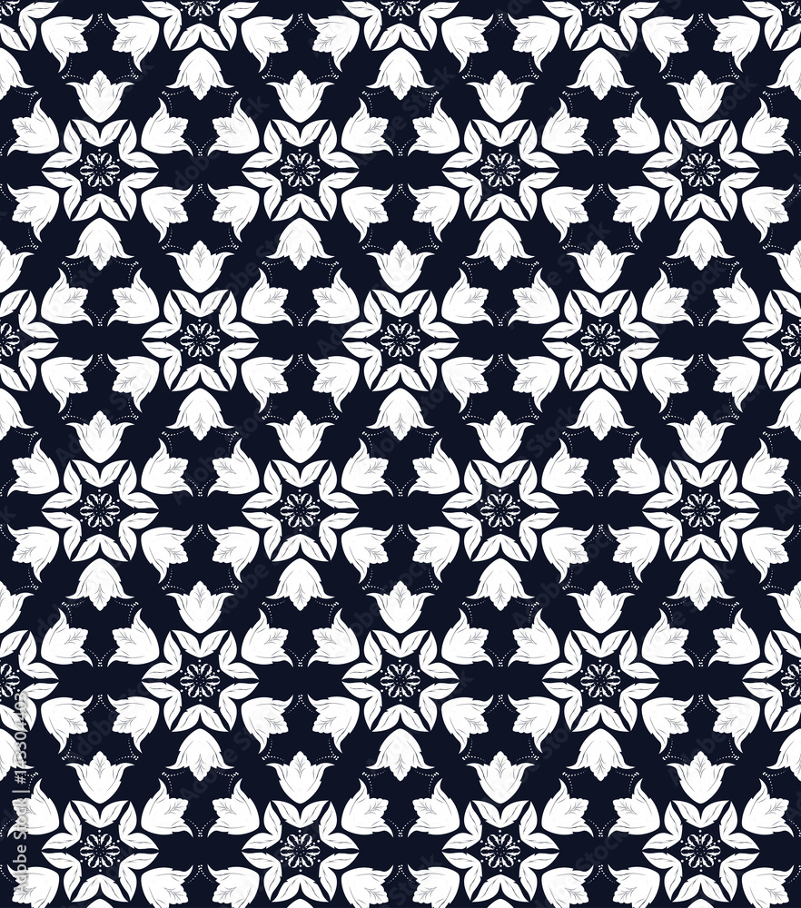 Fototapeta premium Modern stylish floral flower pattern for textile, wallpaper, pattern fills, covers, surface, print, gift wrap scrapbooking decoupage