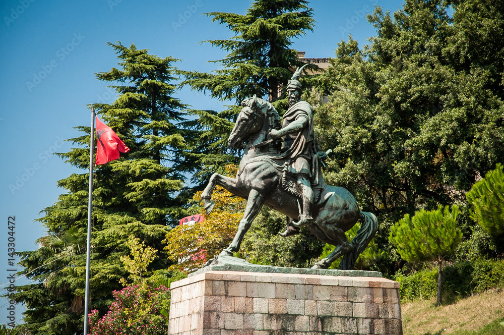 Skanderbeg monument in Kruje