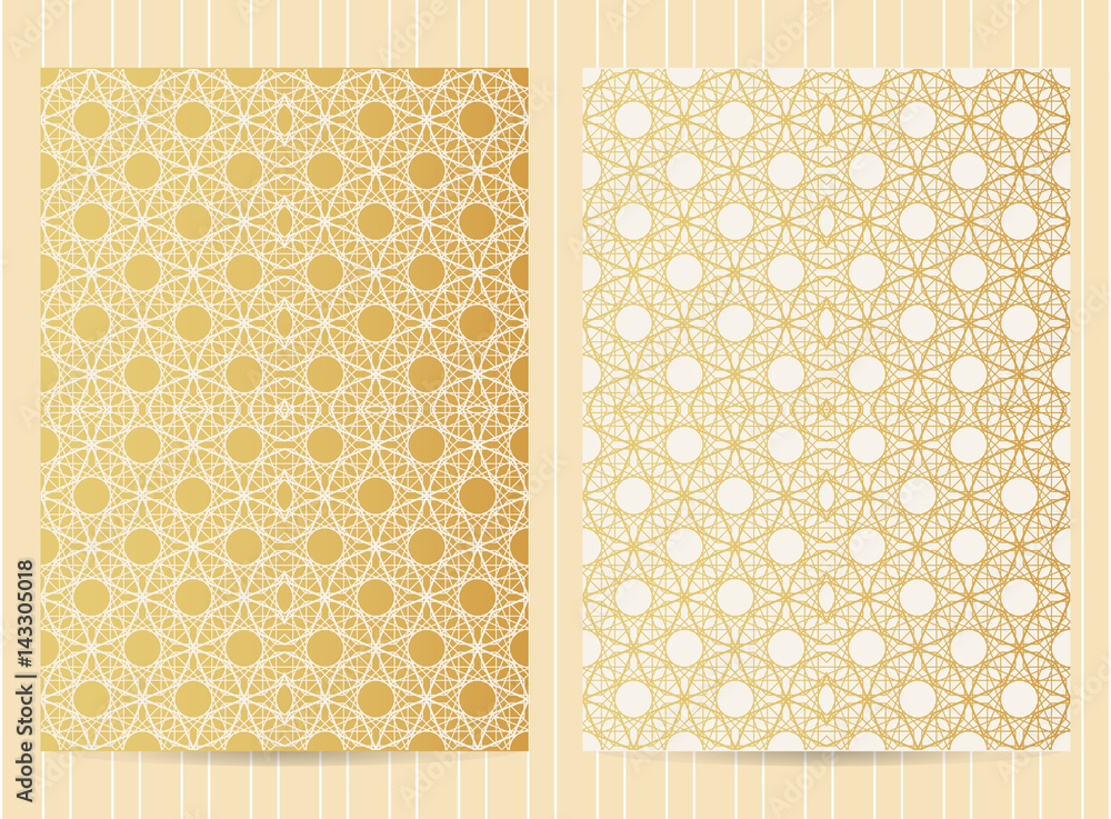 5x7 inch size cards in golden color. Vector luxury templates for ...