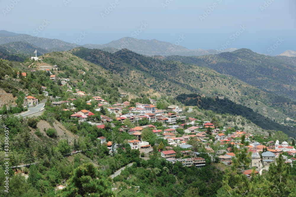 The idyllic village in Troodos mountains. Cyprus