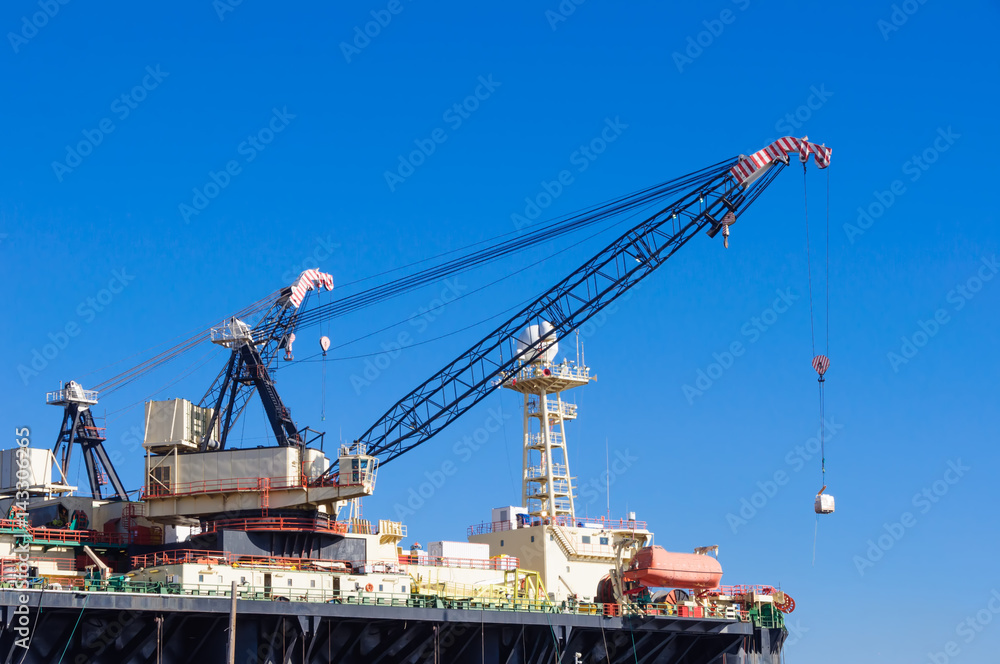 Gas and oil rig in Cyprus. Offshore exploration platform. Gas and oil rig in Cyprus. Offshore exploration platform.