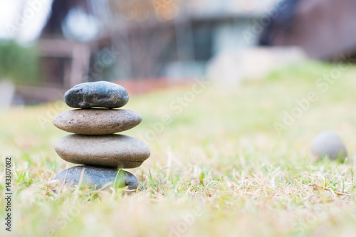 Canvas Print Stack of pebble stones