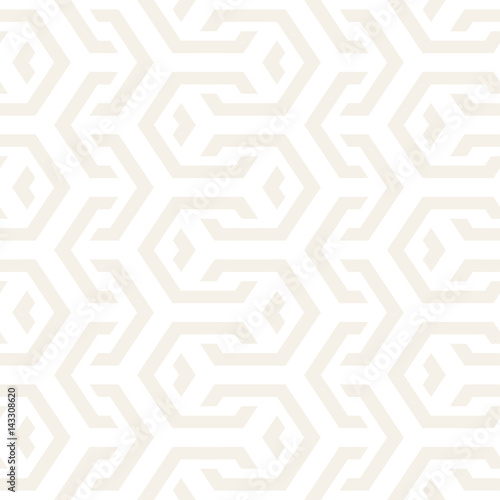 Vector Seamless Interlacing Lines Pattern. Repeating Geometric Background With Hexagonal Lattice.