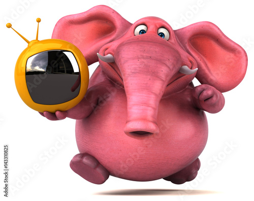 Pink elephant - 3D Illustration