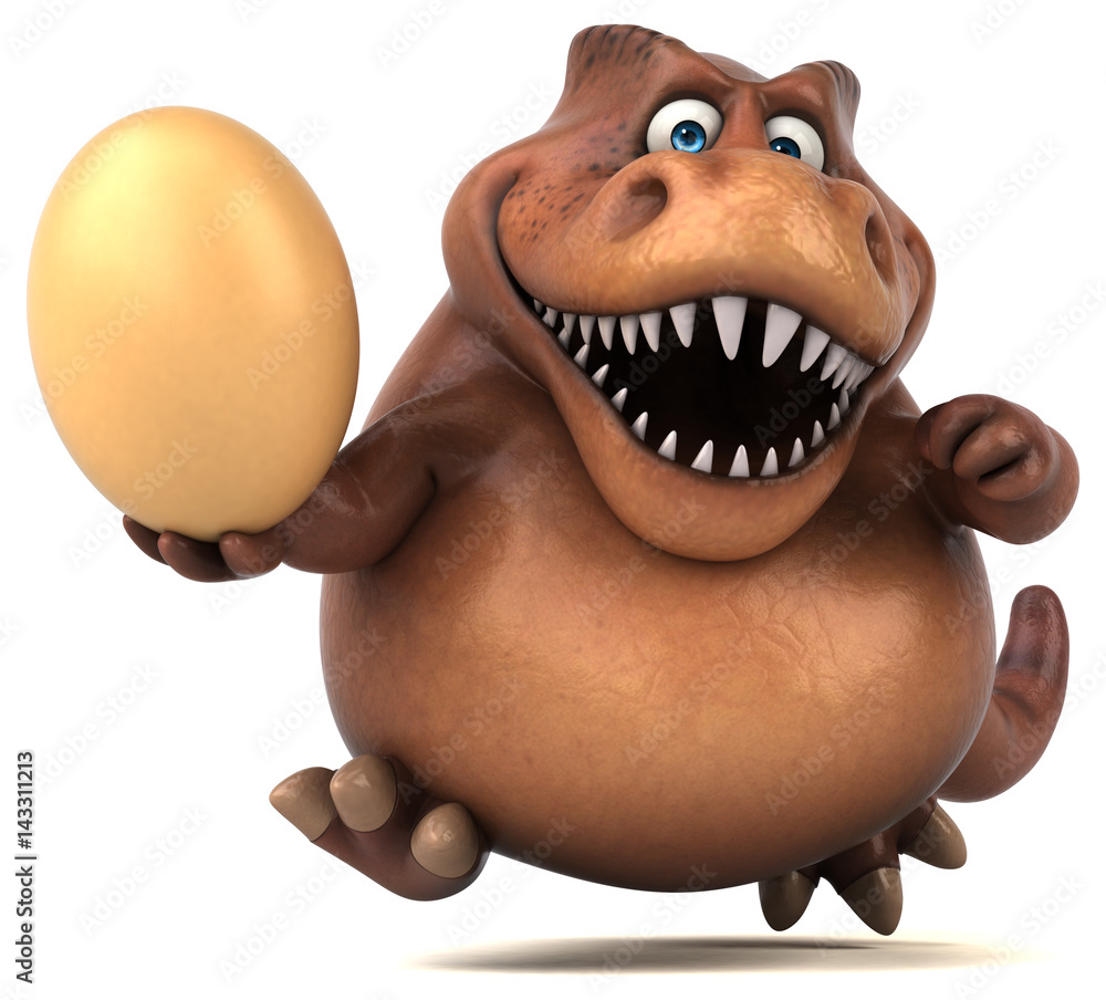 Naklejka premium Fun Trex - 3D Illustration