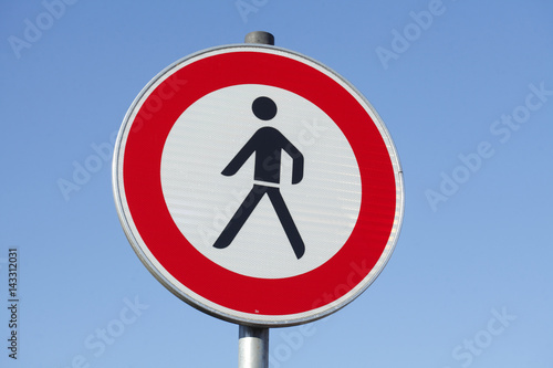 Verkehrsschild Verbot Fußgänger