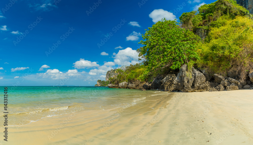 Railay West beach in Ao Nang, Krabi Thailand Railay West beach in Ao Nang, Krabi Thailand