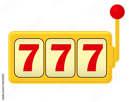 Slot machine. Jackpot - three 7. Classic Gambling