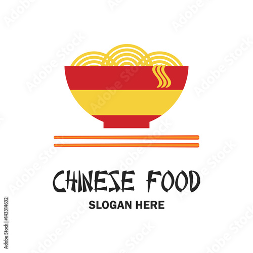 chinese restaurant / chinese food logo with text space for your slogan / tagline, vector illustration