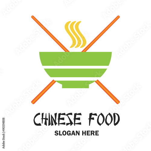 chinese restaurant / chinese food logo with text space for your slogan / tagline, vector illustration