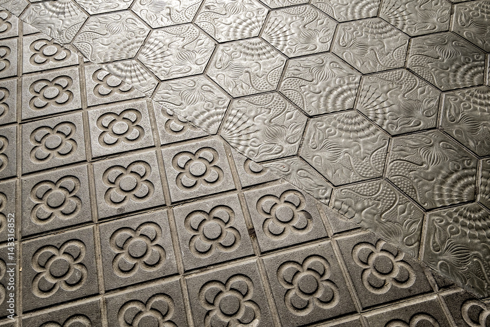 Obraz premium Paseo de Gracia pavement detail in Barcelona
