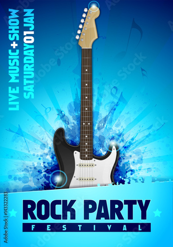 Vektor Illustration Festival Flyer mit Grunge Effekten