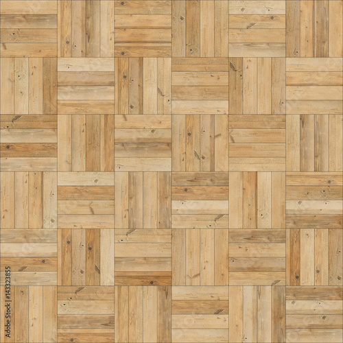 Seamless wood parquet texture  chess sand color 