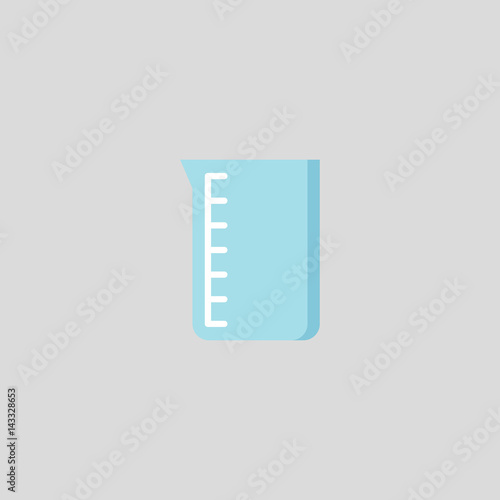 beaker icon flat design