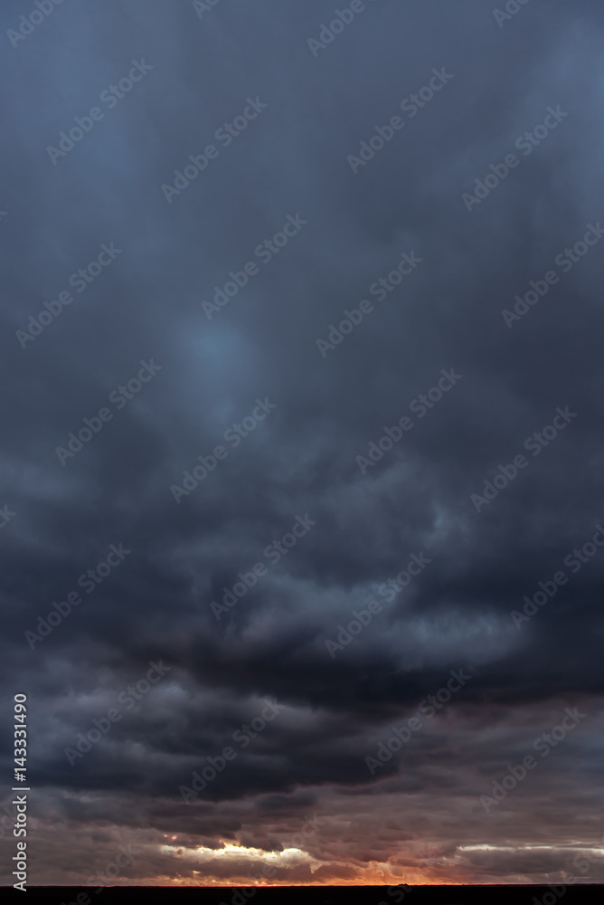 Sunset with dramatic cloudy sky Sunset with dramatic cloudy sky